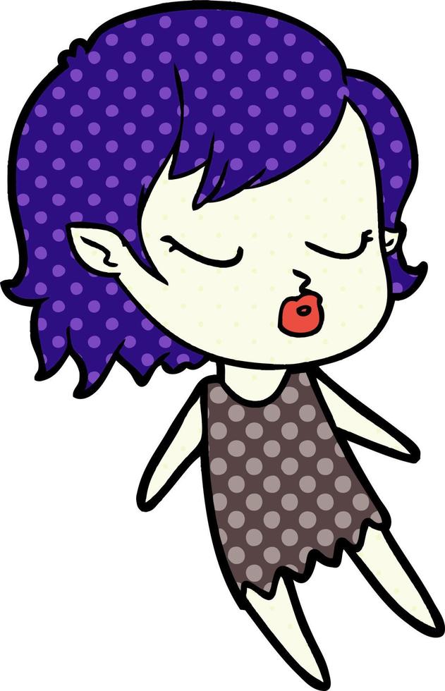 cute cartoon vampire girl vector