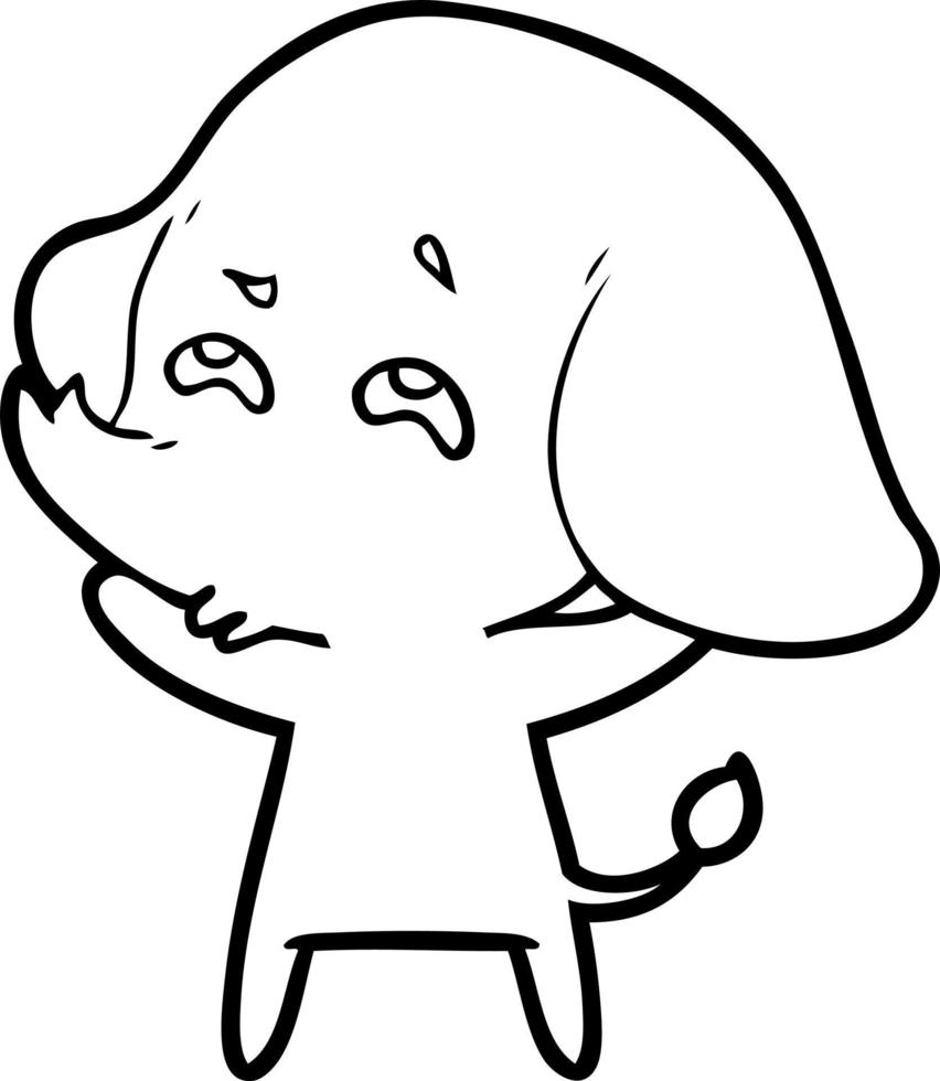 cartoon elephant remembering vector