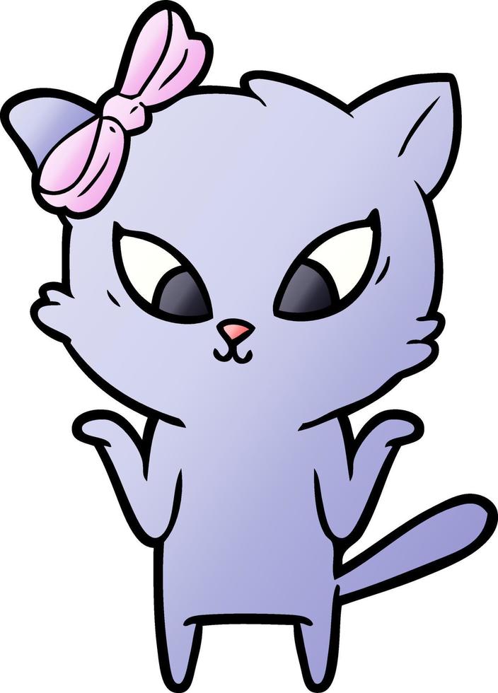 cartoon doodle character cat vector