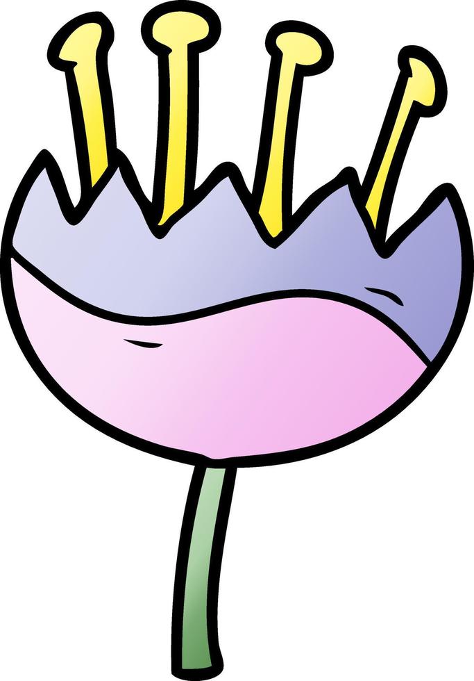 Vector cartoon flower