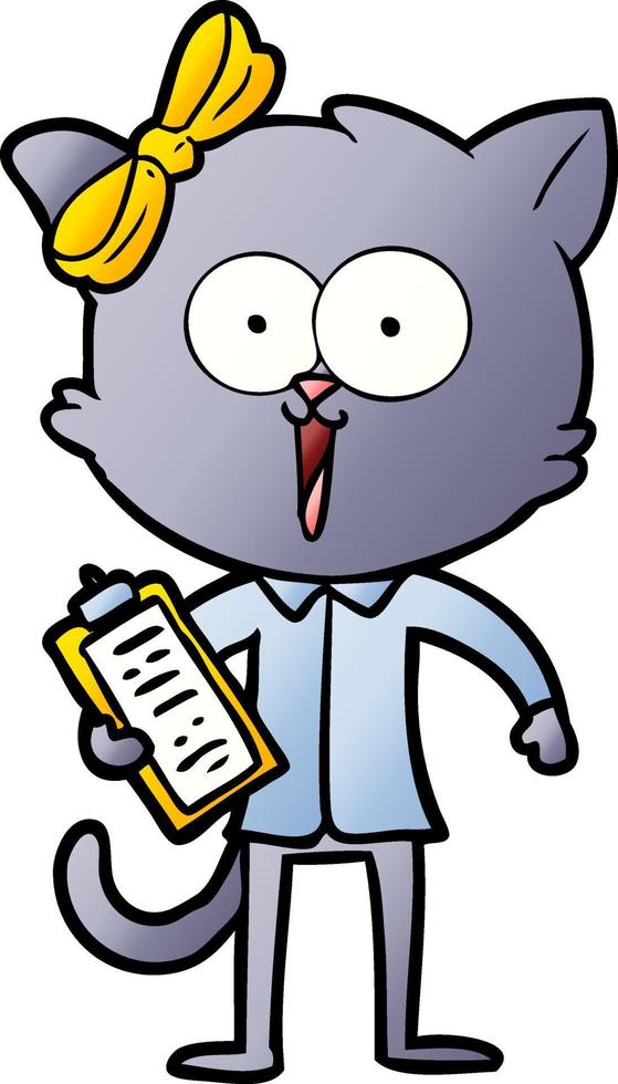 Vector cartoon cat