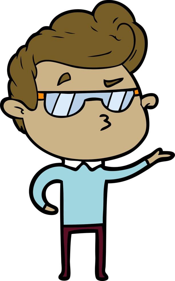 cartoon cool guy vector