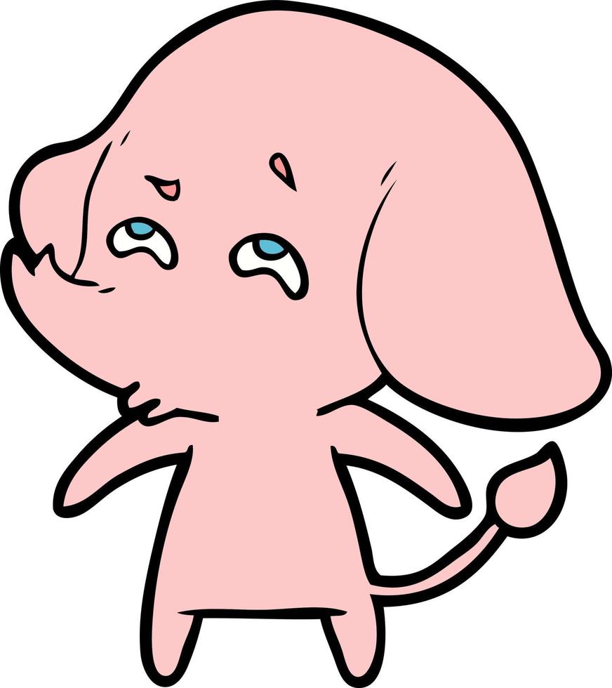 cartoon elephant remembering vector