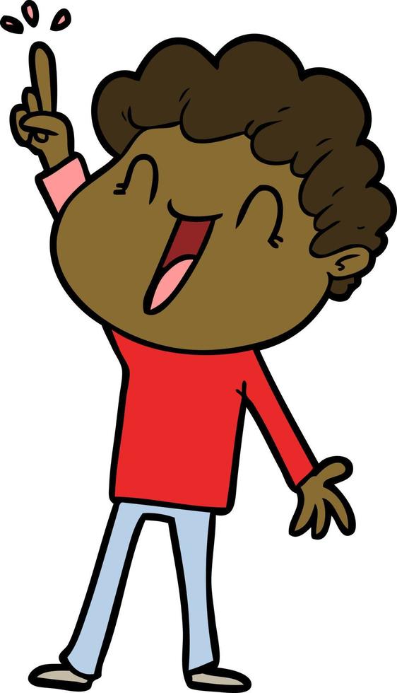 cartoon happy man vector