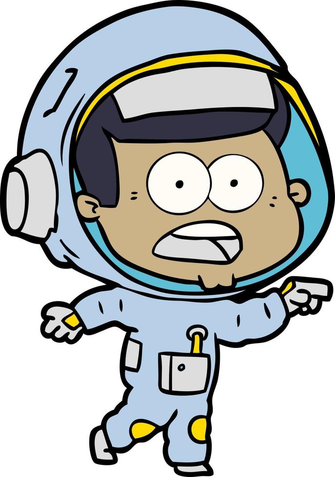 cartoon surprised astronaut vector