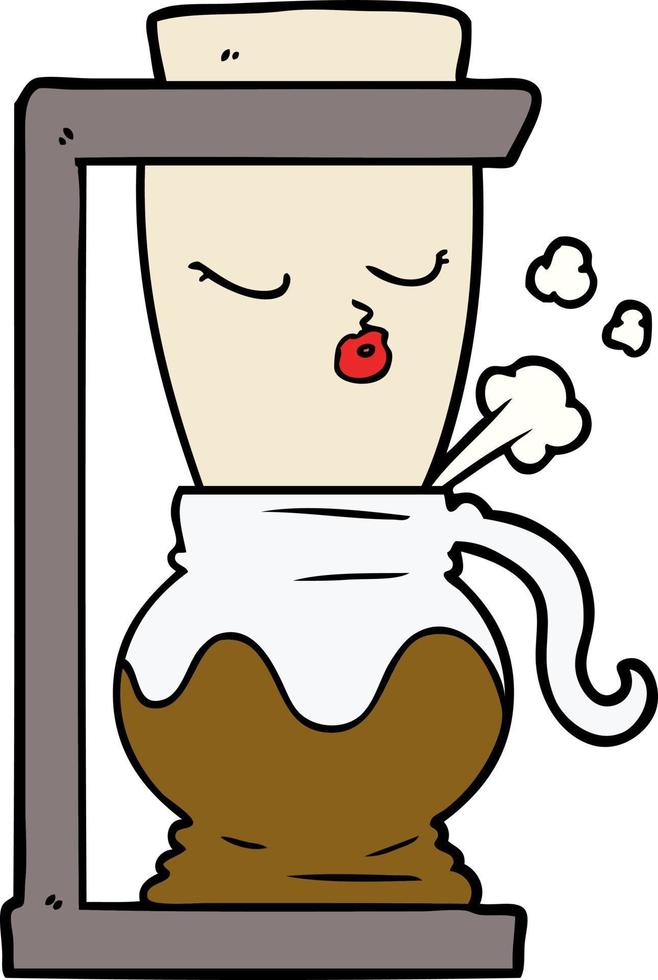 cartoon filter coffee machine vector