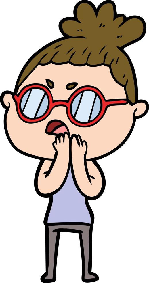 cartoon annoyed woman vector
