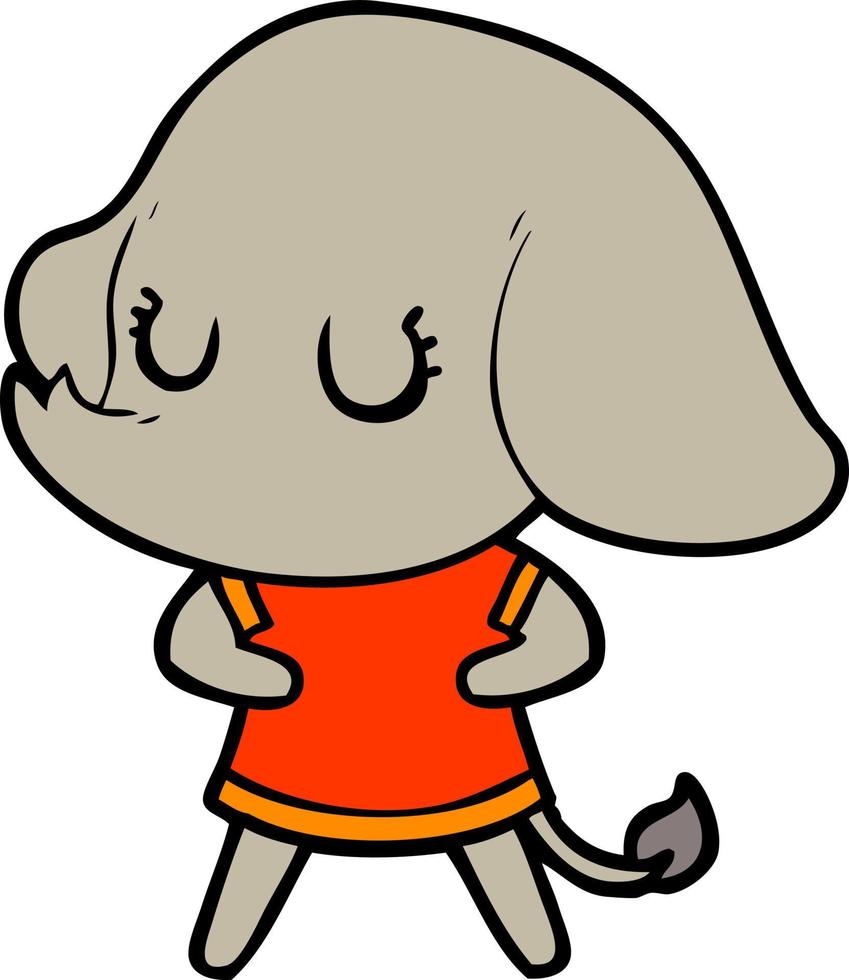cute cartoon elephant vector