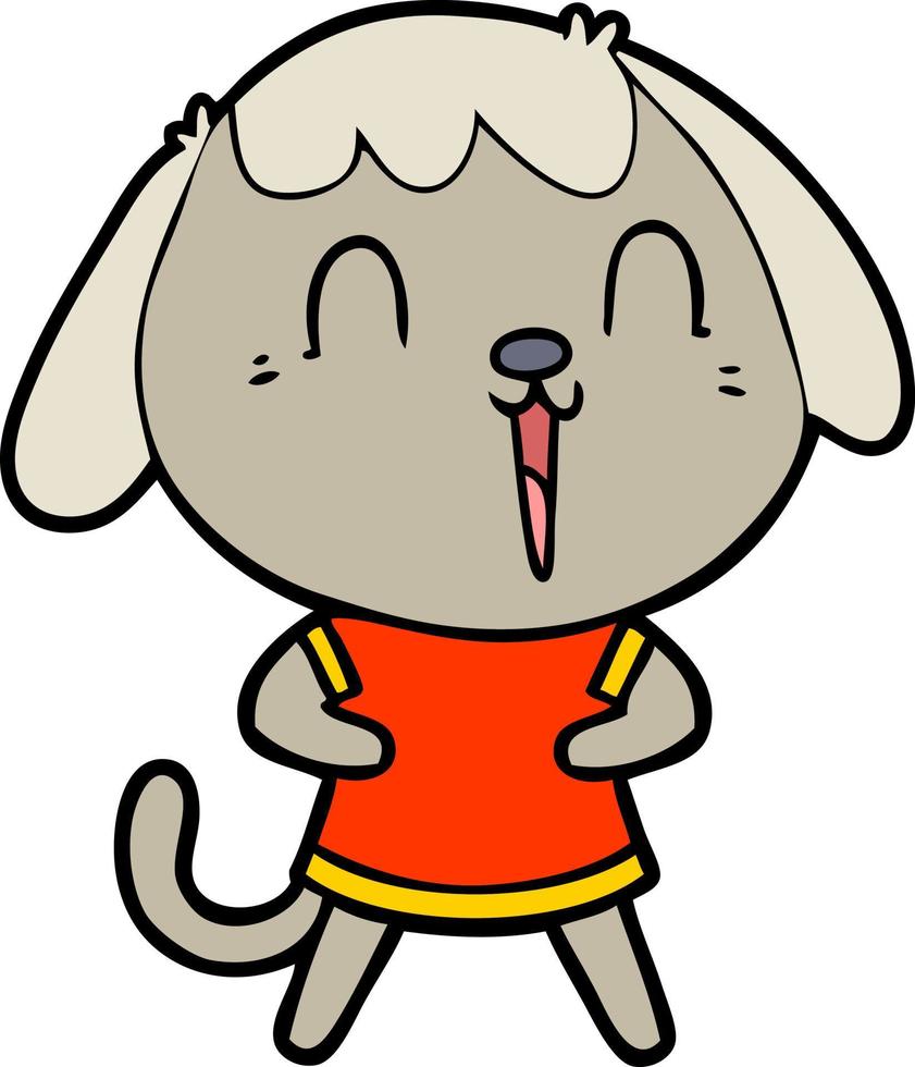 perro de dibujos animados lindo vector