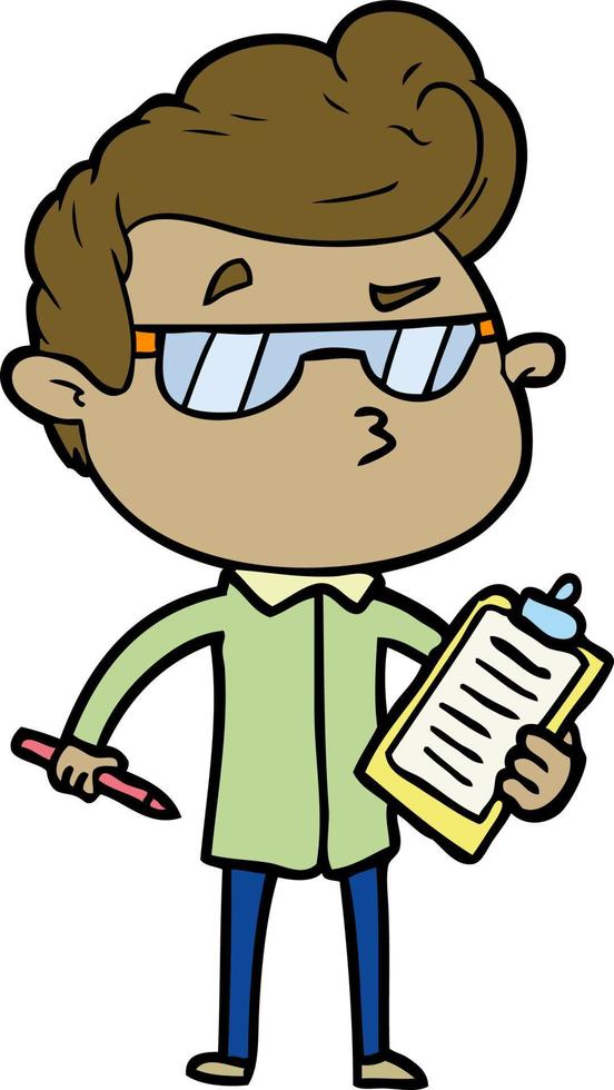 cartoon cool guy vector