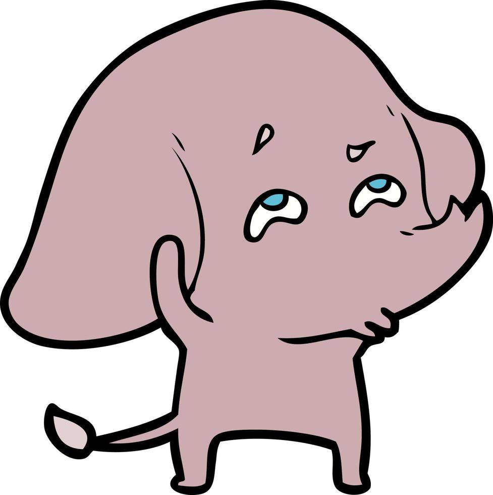 cartoon elephant remembering vector