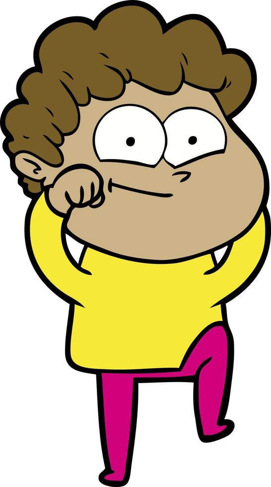 cartoon happy man vector