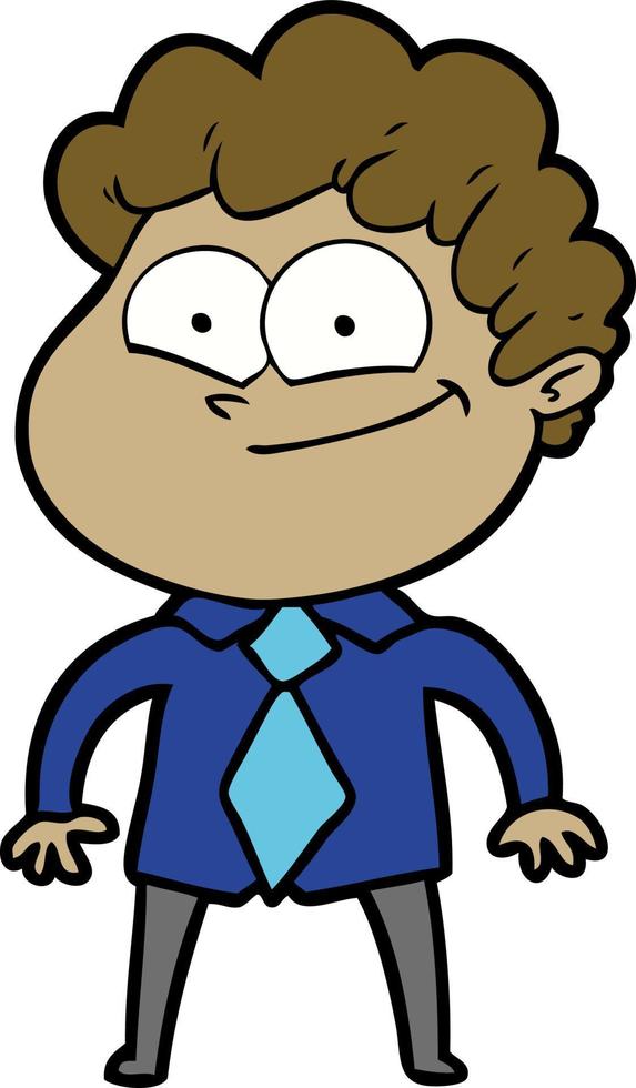 cartoon happy man vector