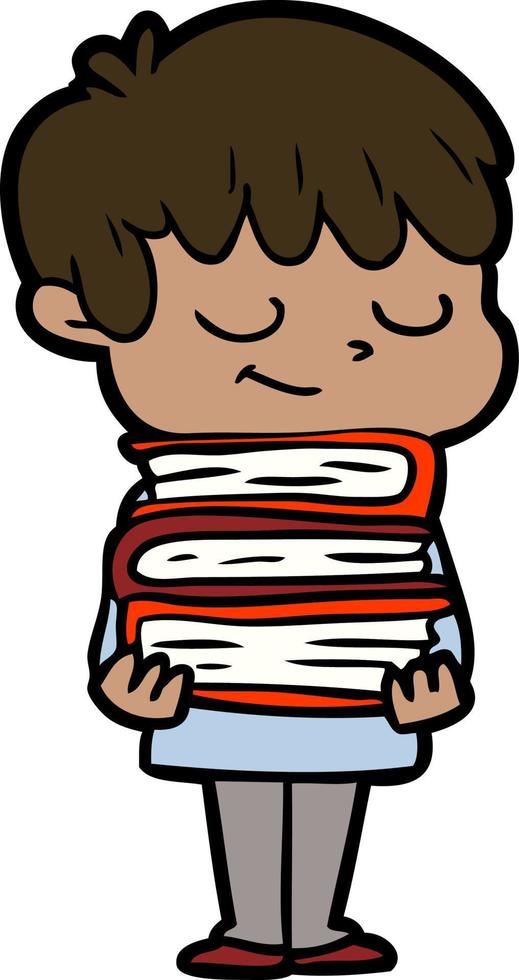 cartoon happy boy vector