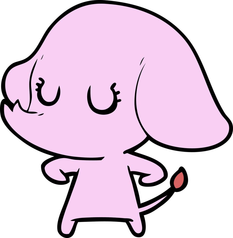 cute cartoon elephant vector