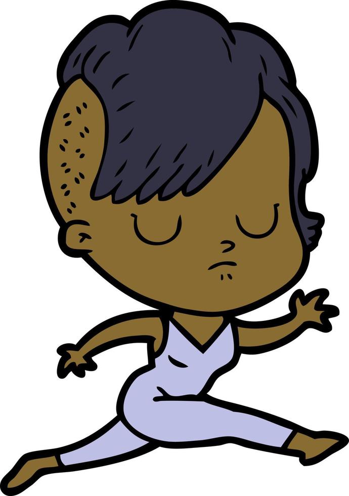 cartoon character woman vector