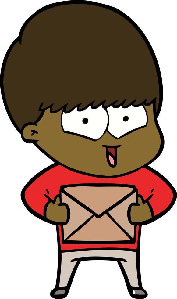 cartoon happy boy vector