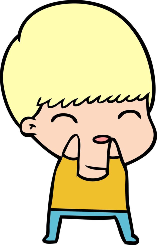 happy cartoon boy vector
