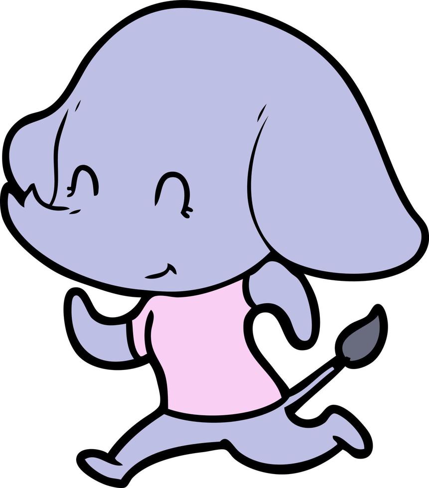 cute cartoon elephant vector