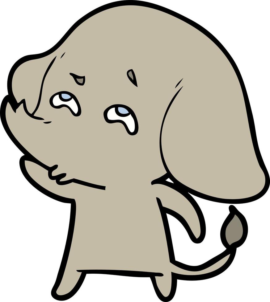 cartoon elephant remembering vector