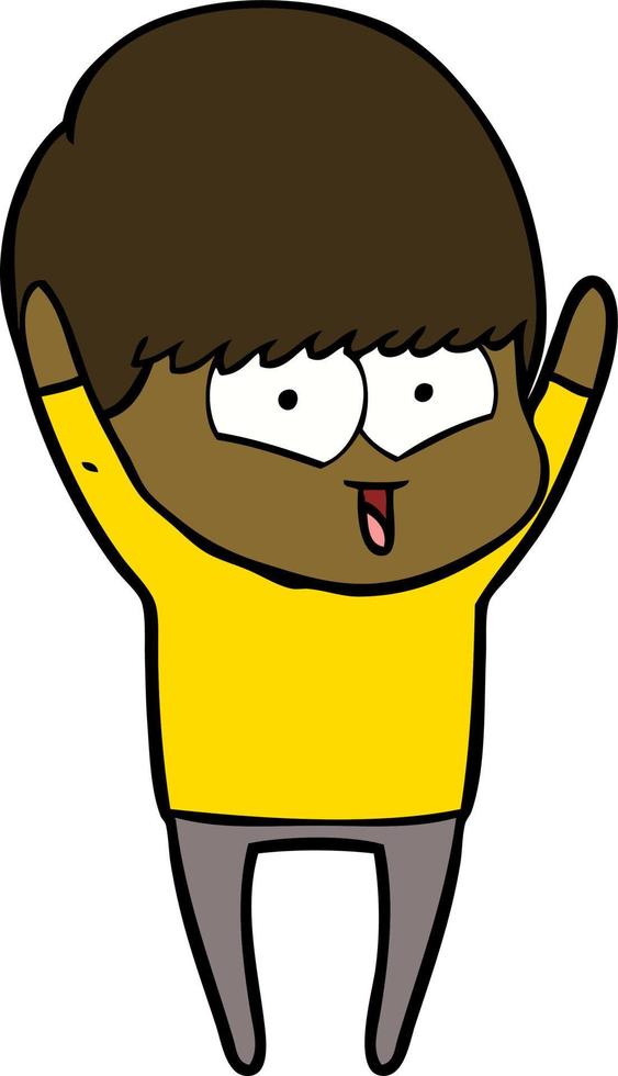cartoon happy boy vector