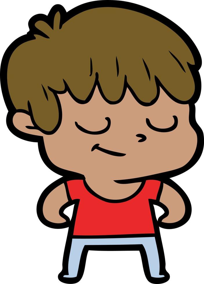 cartoon happy boy vector