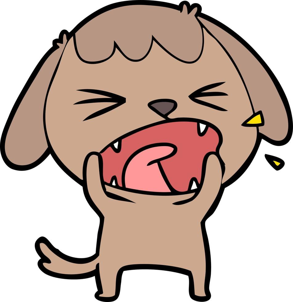 cute cartoon dog barking vector