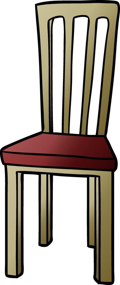flat color style cartoon chair vector