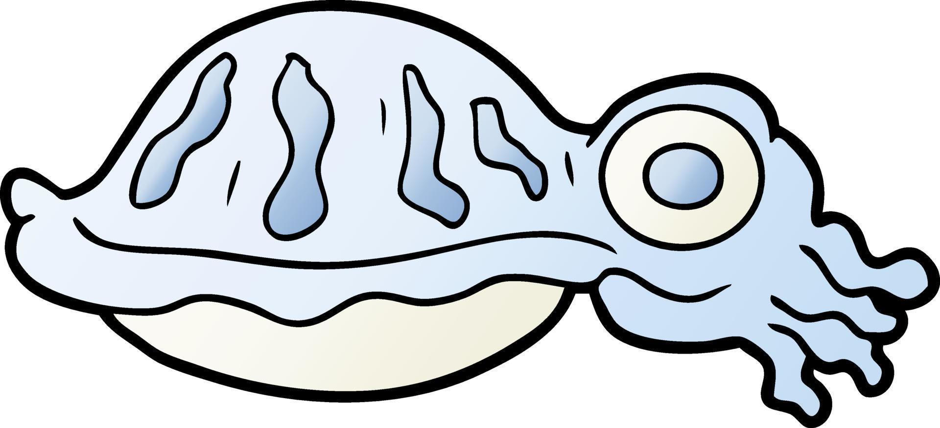 cartoon doodle squid vector