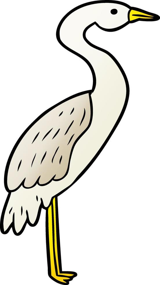 cartoon doodle stork vector