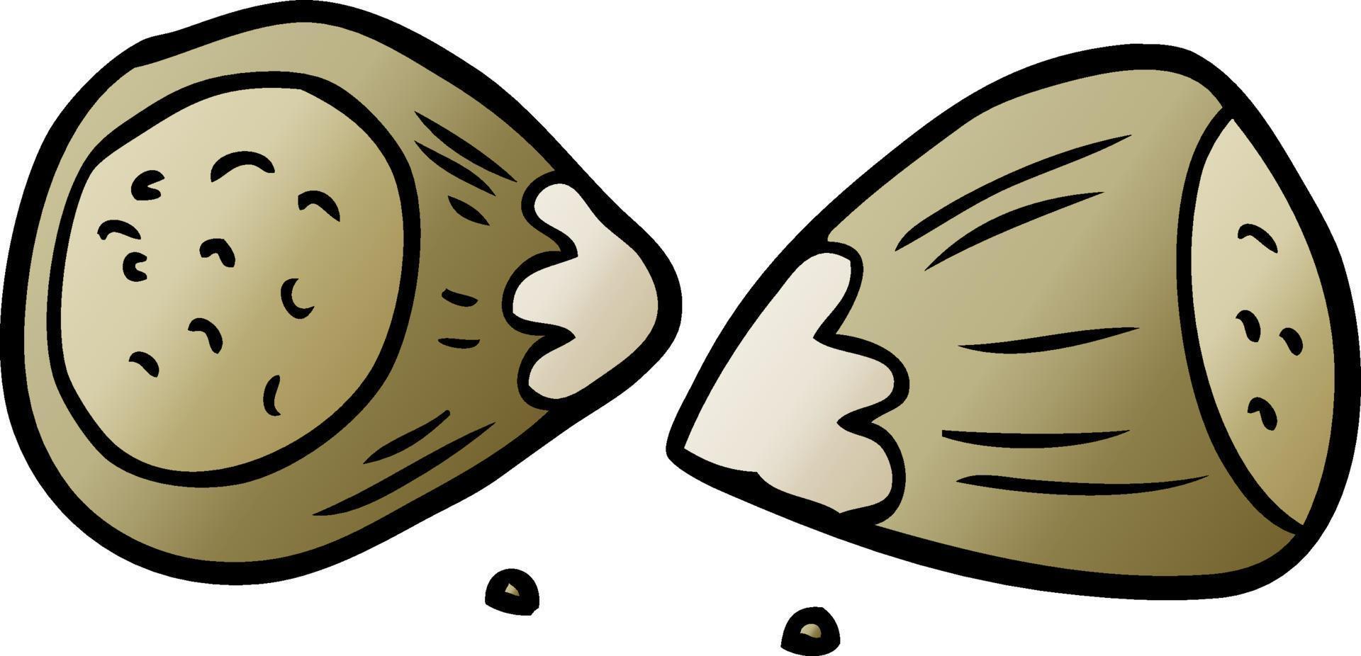 cartoon doodle hazelnuts vector