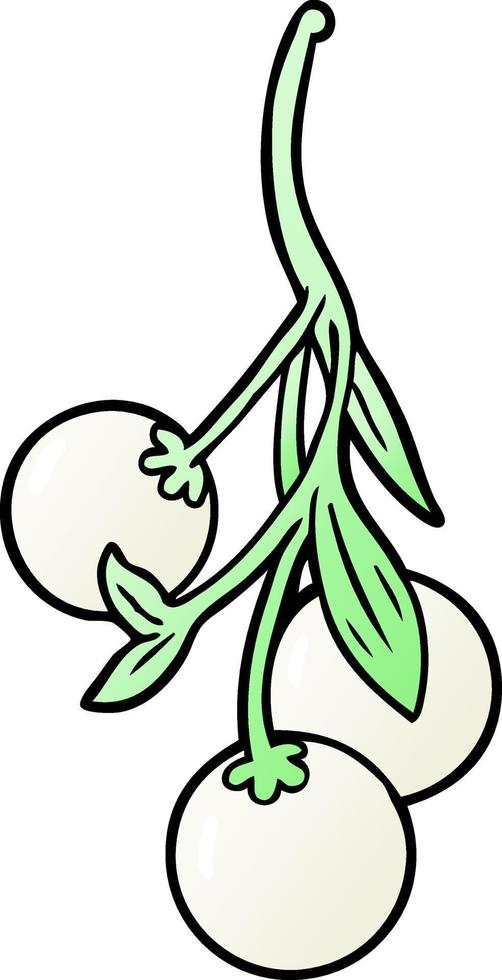 flat color style cartoon mistletoe vector
