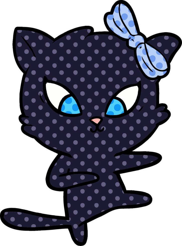 cartoon doodle character cat vector