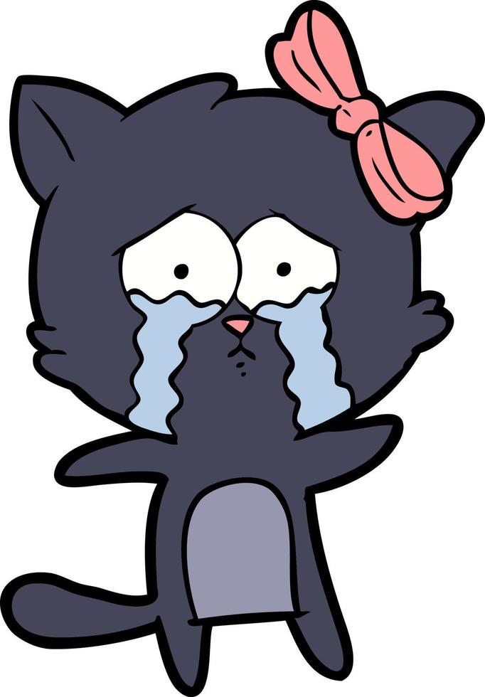 cartoon doodle character cat vector