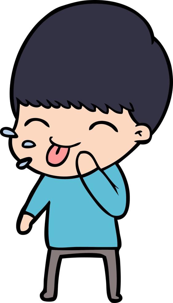 happy cartoon boy vector