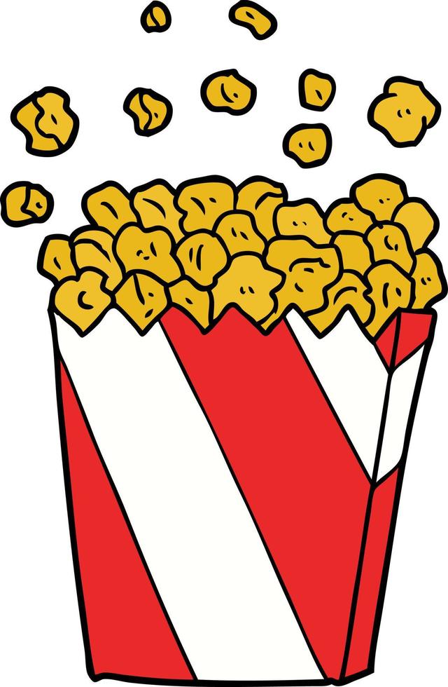 cartoon cinema popcorn vector