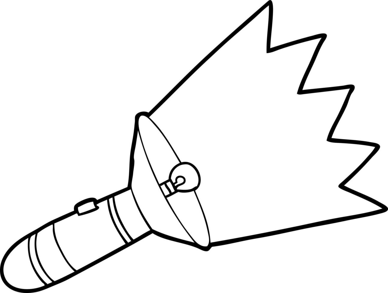 old cartoon torch vector