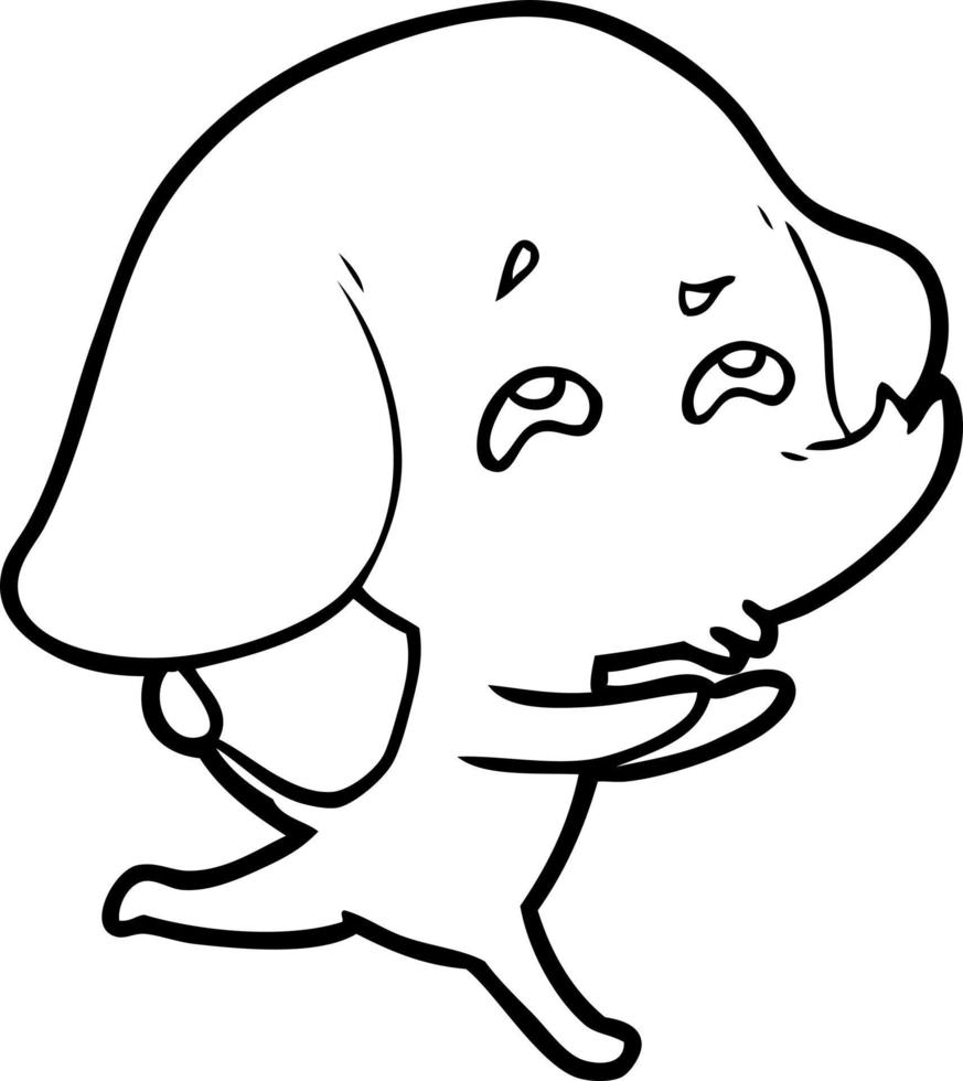 cartoon elephant remembering vector