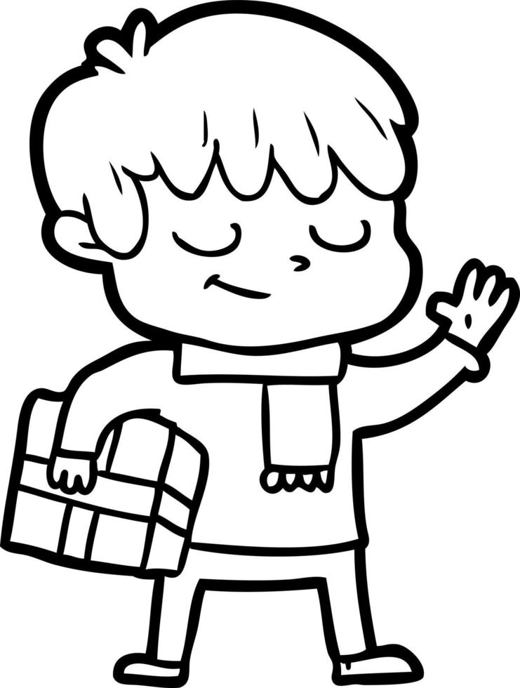 cartoon happy boy vector