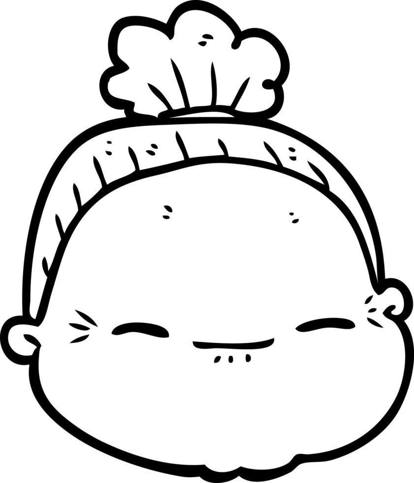 cartoon old lady vector
