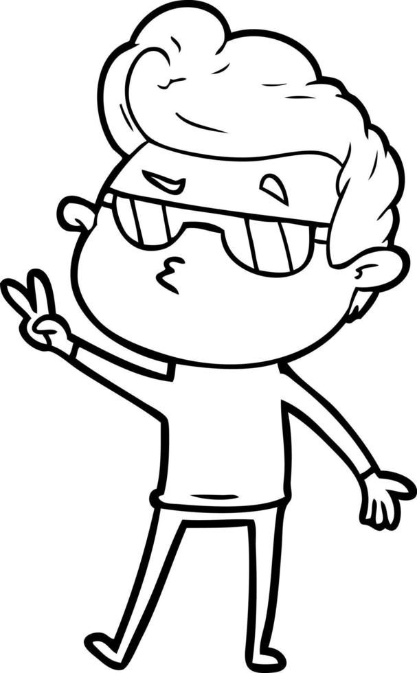 cartoon cool guy 12460114 Vector Art at Vecteezy