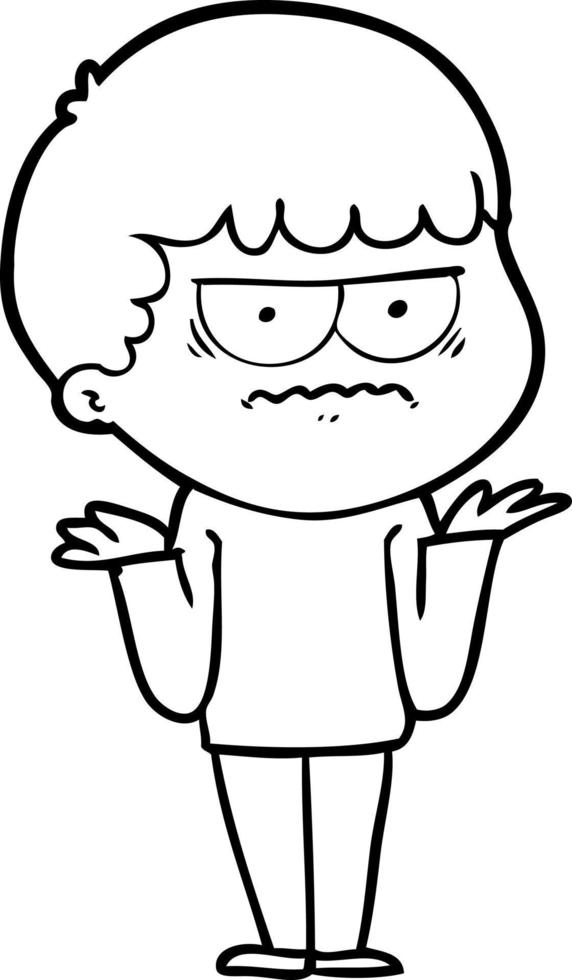 cartoon angry man vector