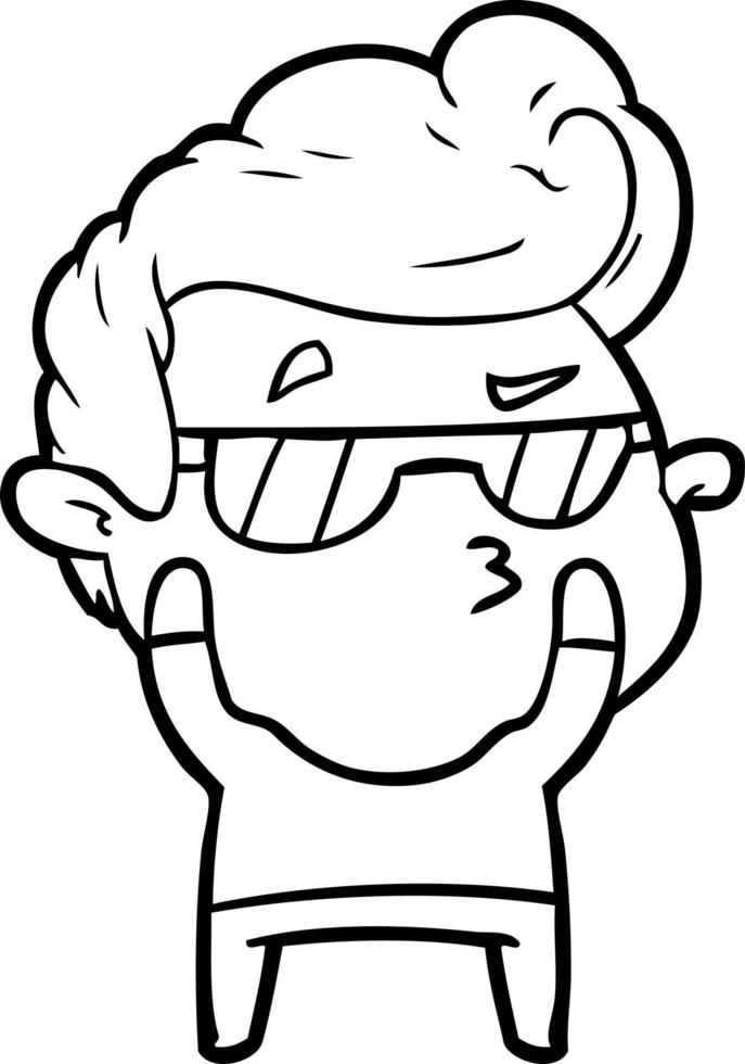 cartoon cool guy 12460161 Vector Art at Vecteezy