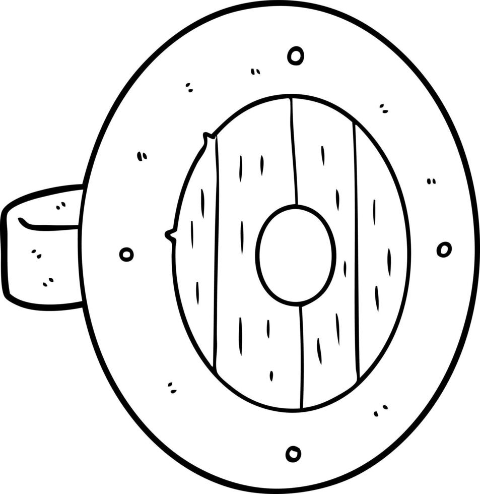 viking shield cartoon vector