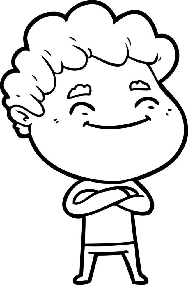 cartoon friendly man vector