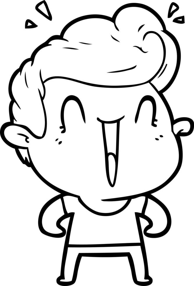 cartoon happy man vector