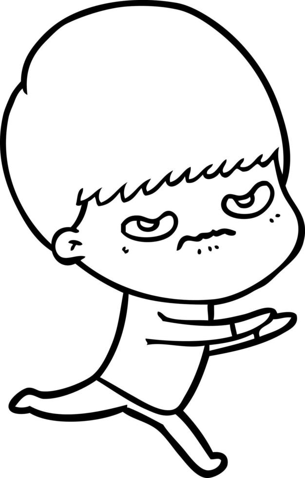 cartoon angry boy vector