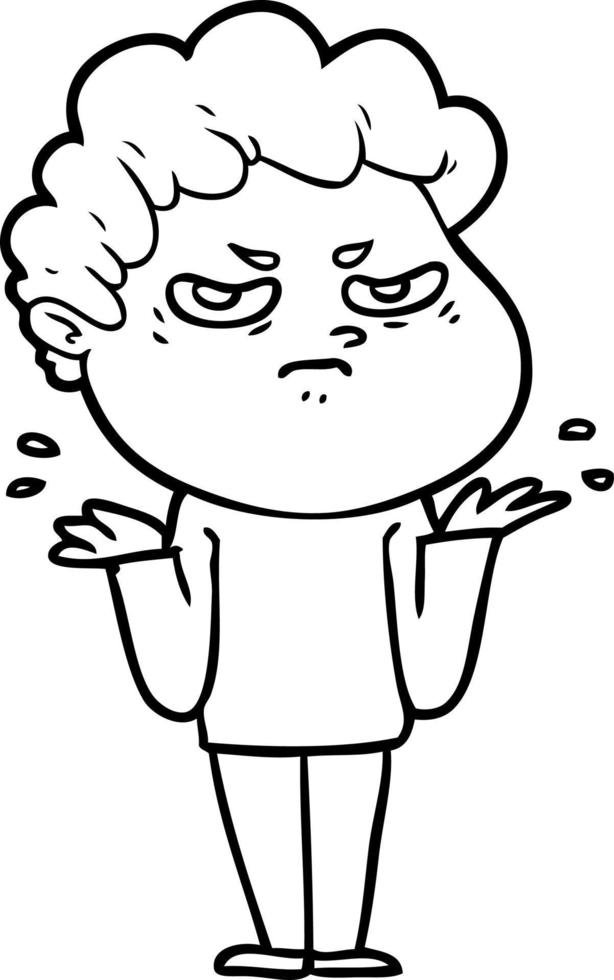 cartoon angry man vector