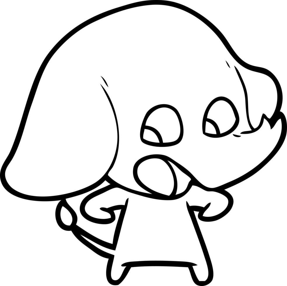 cute cartoon elephant vector