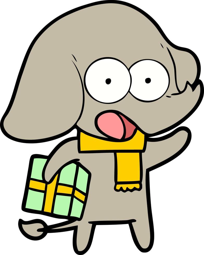 cute cartoon elephant vector